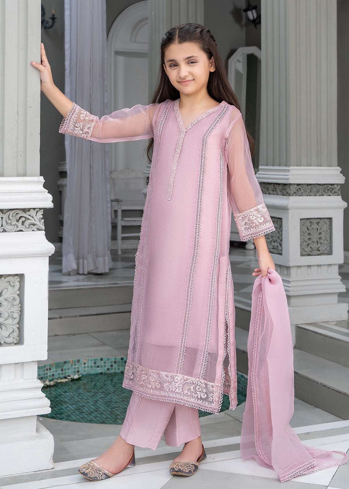 Laleen Myza 3 Piece Suit Purple