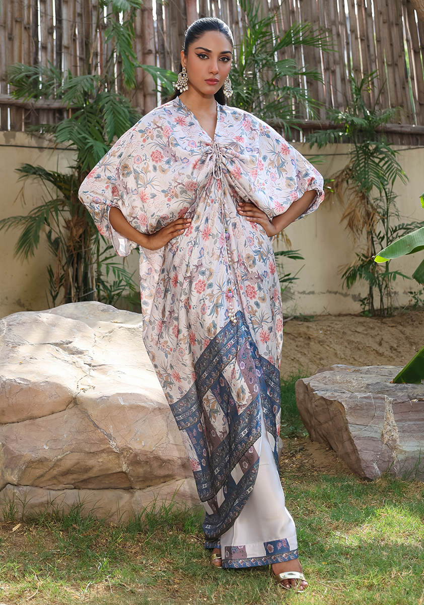 Huma Adnan - Roohi - Ivory - Silk - 2 Piece