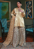 Huma Adnan naireen Suit Gold 3 Piece