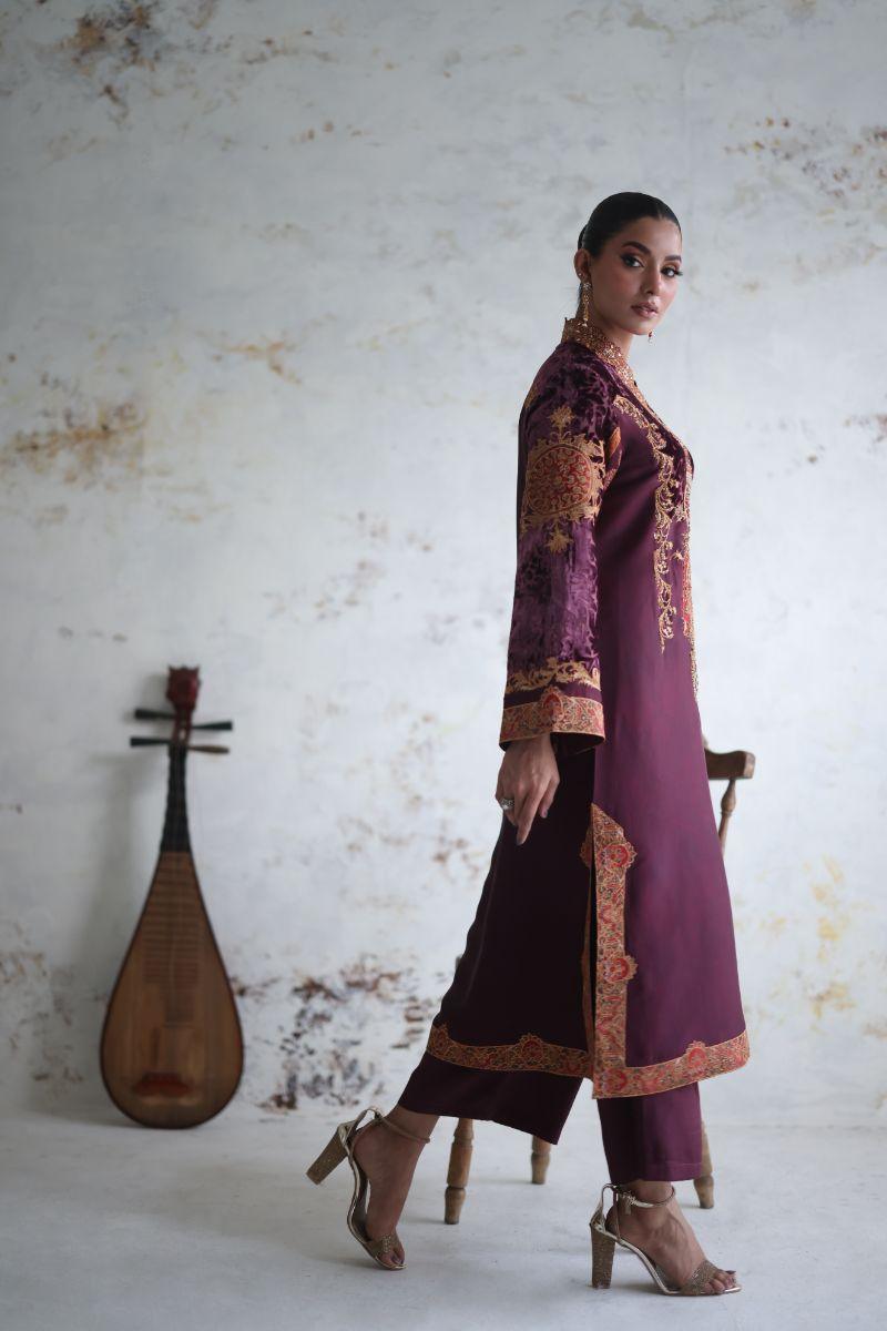 Shamaeel - RE-8 - Silk & Net - 3 Piece