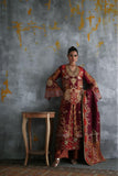 Shamaeel - Crimson-4 - Silk - 3 Piece