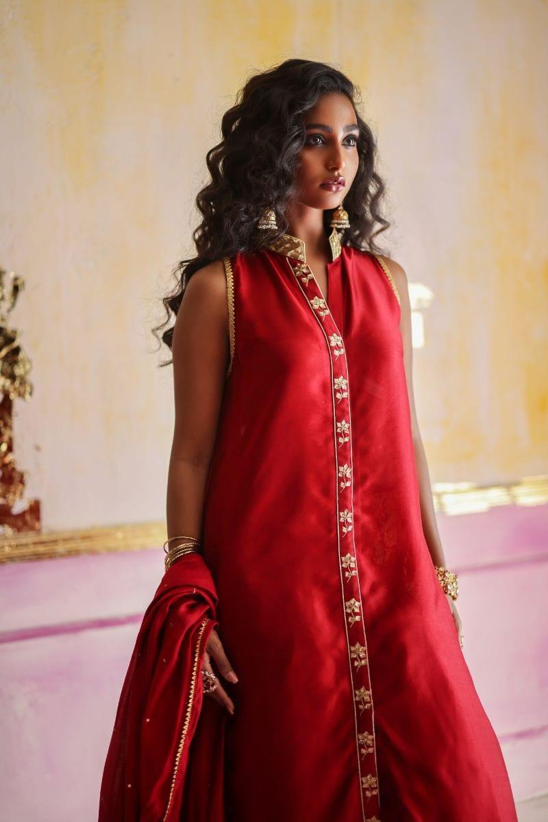 Pinktree - Afghan Red - Viscose - - 3 Piece - Studio by TCS