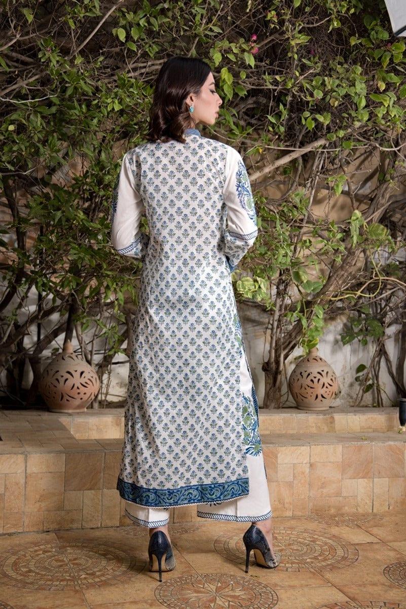 Shehrnaz - White Long Shirt - SHK-1064 - Studio by TCS