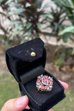 Hemohandicrafts- Ruby Square Gold - Ruby