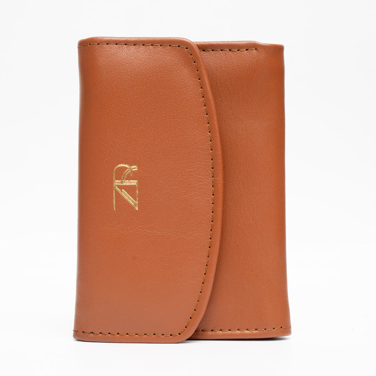 Zahraas Compact Leather Wallet Brown