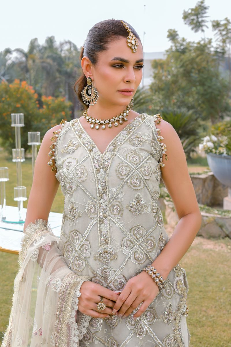 Reema Ahsan - Rameen - Organza - Ivory - 3 Piece
