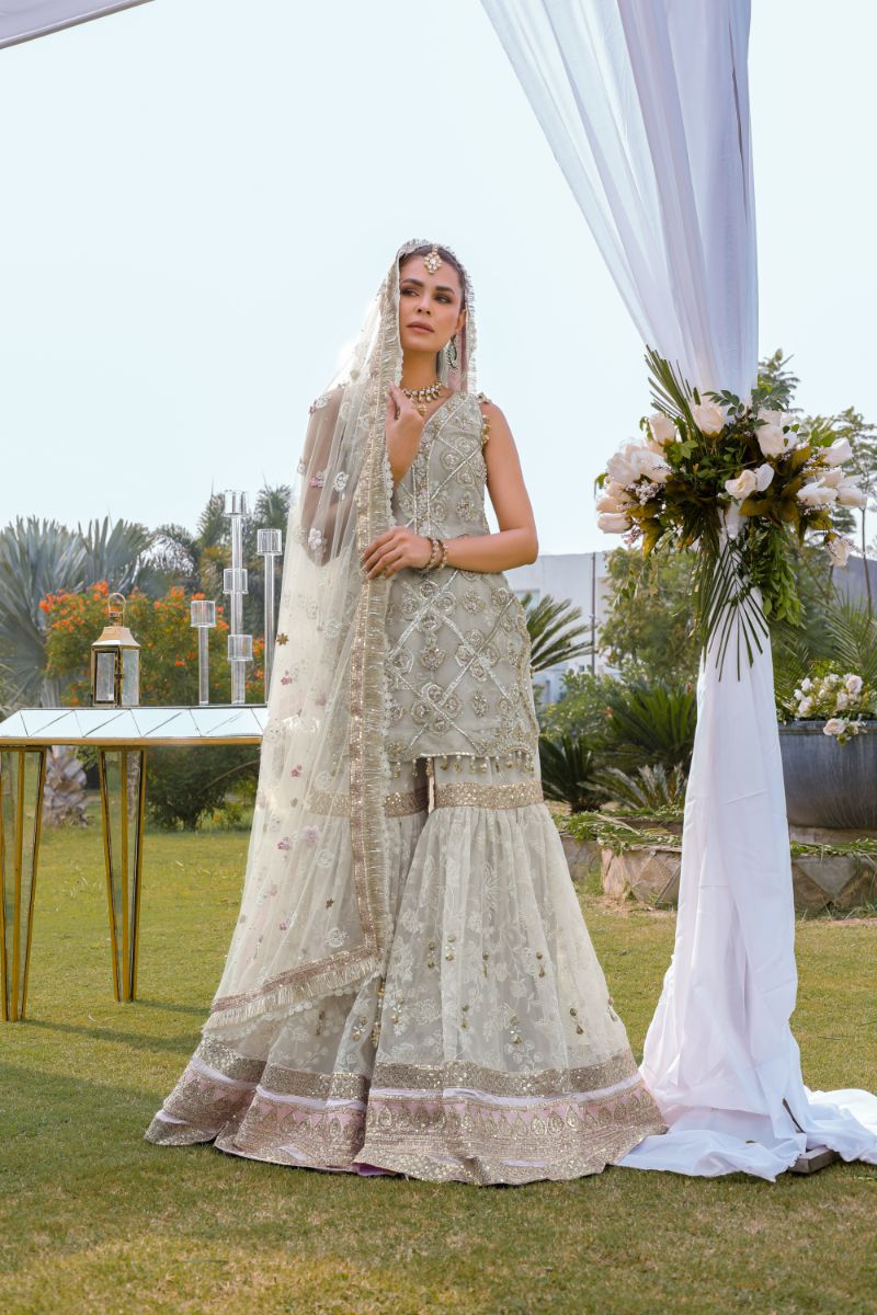 Reema Ahsan - Rameen - Organza - Ivory - 3 Piece
