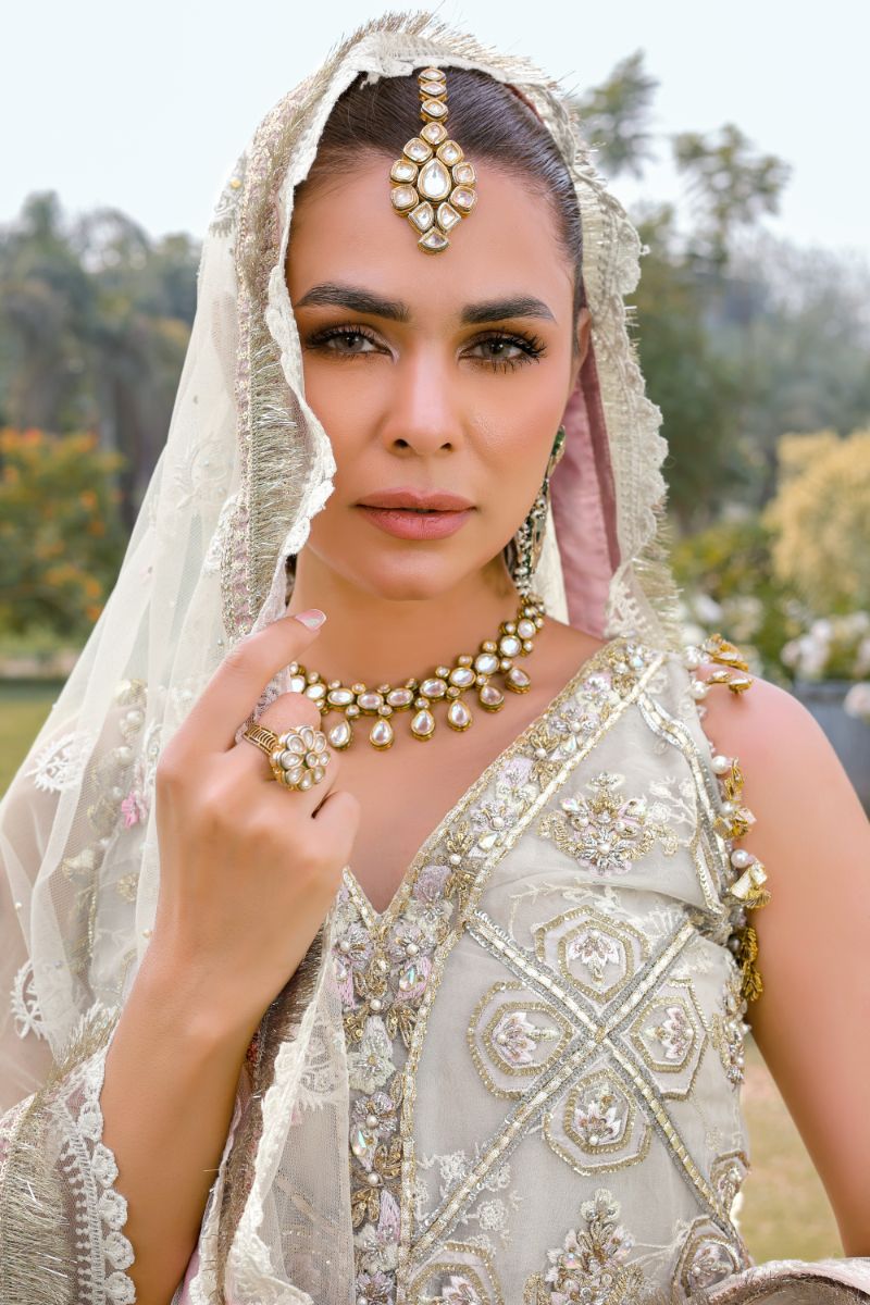 Reema Ahsan - Rameen - Organza - Ivory - 3 Piece