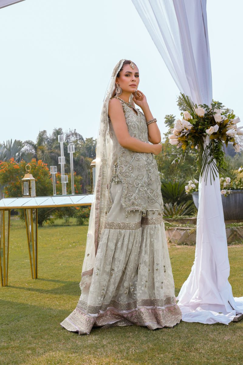 Reema Ahsan - Rameen - Organza - Ivory - 3 Piece