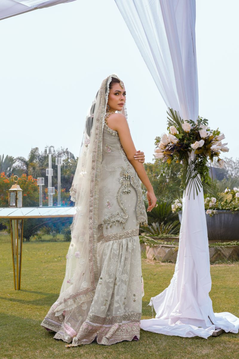 Reema Ahsan - Rameen - Organza - Ivory - 3 Piece