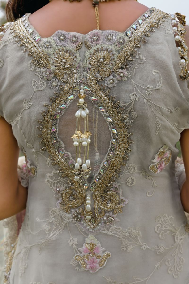 Reema Ahsan - Rameen - Organza - Ivory - 3 Piece