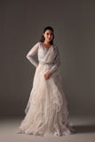 Reema Ahsan - Emily Net Lehenga Choli For Women - White - 2 Piece