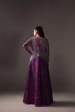 Reema Ahsan - Ava Net & Silk Jacket Dress For Women - Purple - 2 Piece