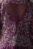 Reema Ahsan - Ava Net & Silk Jacket Dress For Women - Purple - 2 Piece