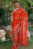 Huma Adnan - Sehvira - Silk - Orange - 3 Piece