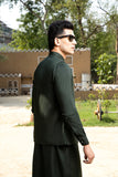 Arif Ashraf - Bottle Green Kurta Trouser with Waistcoat