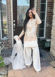Shahid Chuhan - Auric Aura - Client Diaries Silk Suit For Women - Beige / Nude