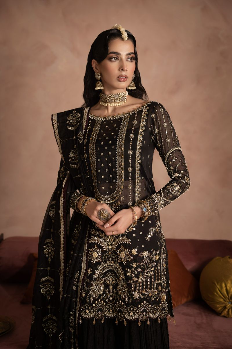 Anayra Amal - Zahab - Black - Organza - 3 Piece