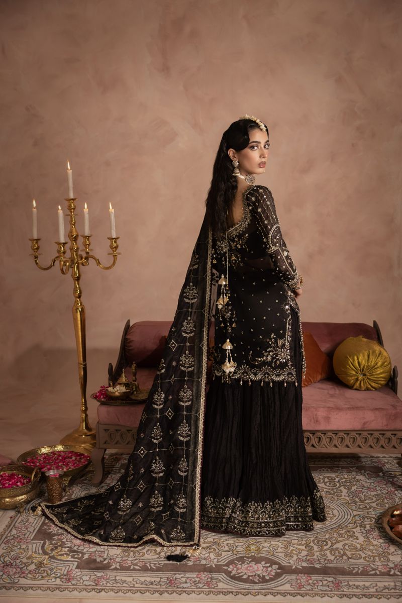 Anayra Amal - Zahab - Black - Organza - 3 Piece