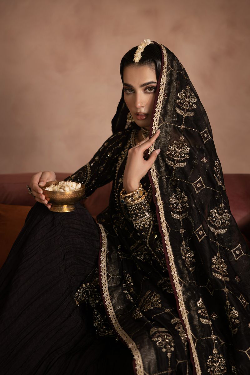 Anayra Amal - Zahab - Black - Organza - 3 Piece