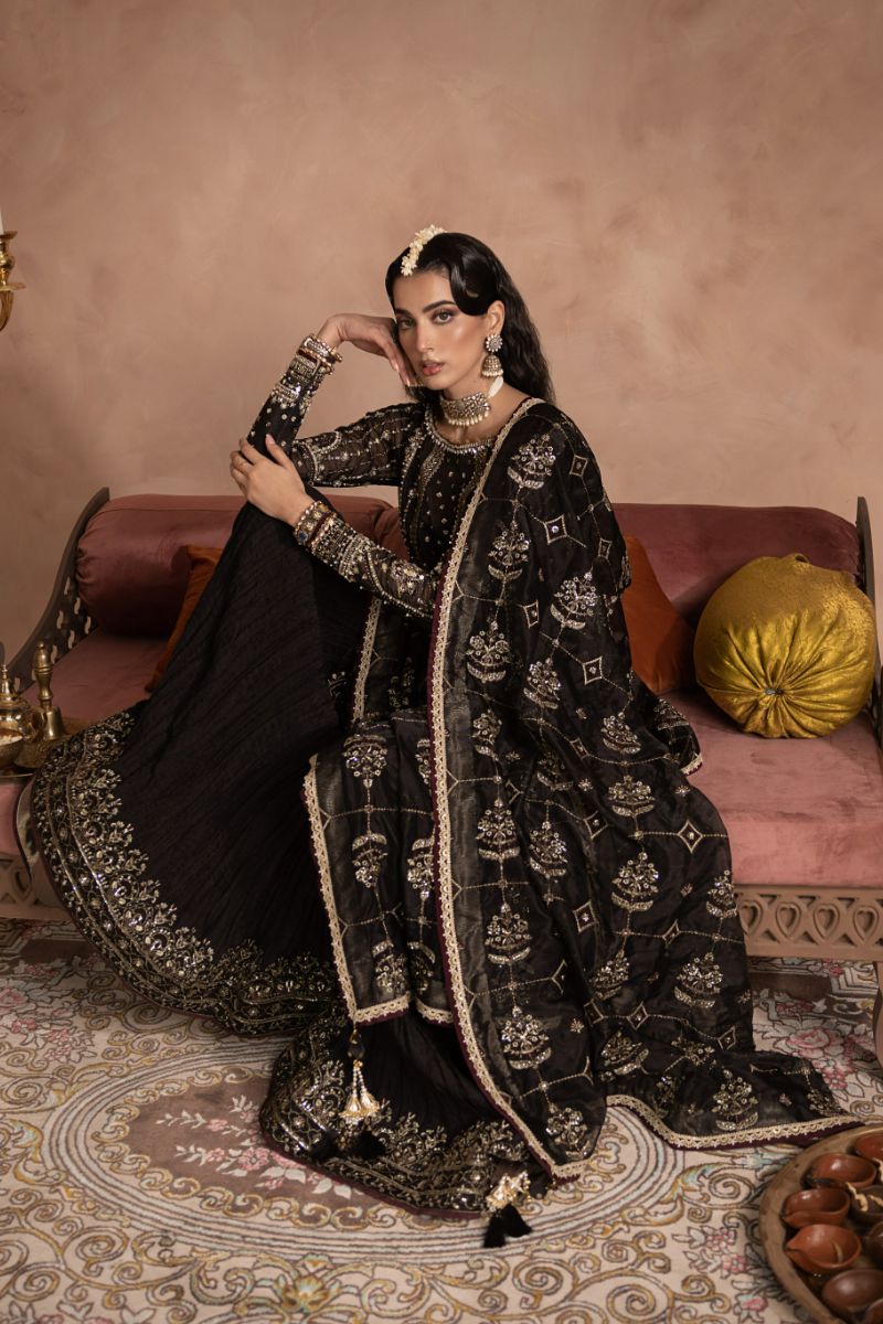 Anayra Amal - Zahab - Black - Organza - 3 Piece