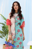 Musferah Saad - Tassel & Bloom - aqua and beige - Silk - 1 Piece