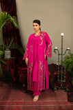 Yasmin Zaman - Hira Korean Silk Suit For Women - Magenta Pink - 3 Piece