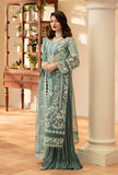 Yashfa Studio - Mahe Noor Organza Suit For Women - Lime Pista - 3 Piece