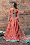 Syah - Malaika - Raw Silk/Jamawar - Peach/Turquoise - 3 Piece