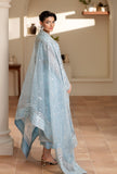 Yashfa Studio - Zinnia Organza Suit For Women - Light Sky - 3 Piece