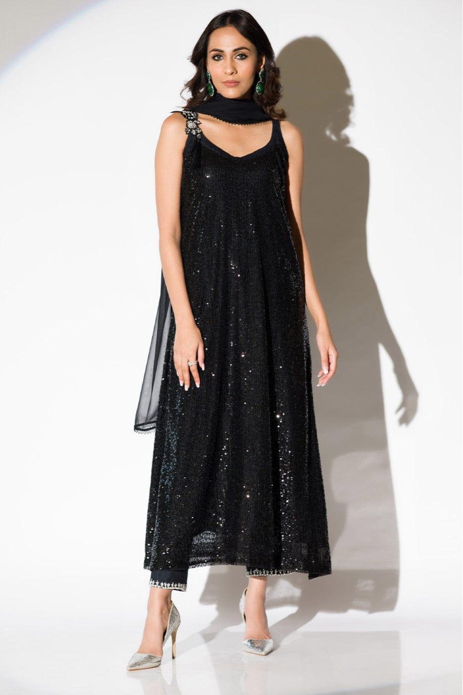 Insia Sohail - Myza - Black - Embroidered - 3 Piece - Studio by TCS