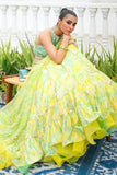 Sania Maskatiya - Neha - Lehnga Choli - Khaadi Silk - Mint Green & Lemon Yellow