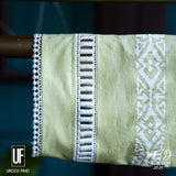Urooj Fahd - Block Printed Lime Yellow - 3 PC