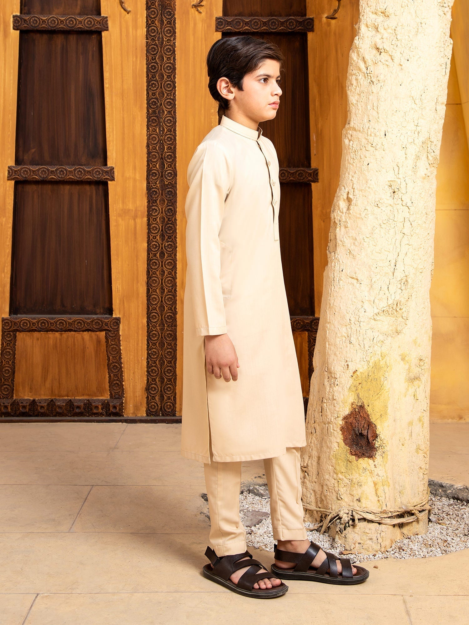Shahjahan - Ivory Skin Kurta Trouser - 2 Piece