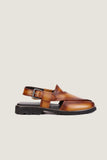 Navado - Brogue Peshawari Tan Sandals For Men