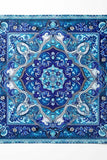 Black Wolf - PERSIAN ART SILK ASCOT - Blue - 1 Piece