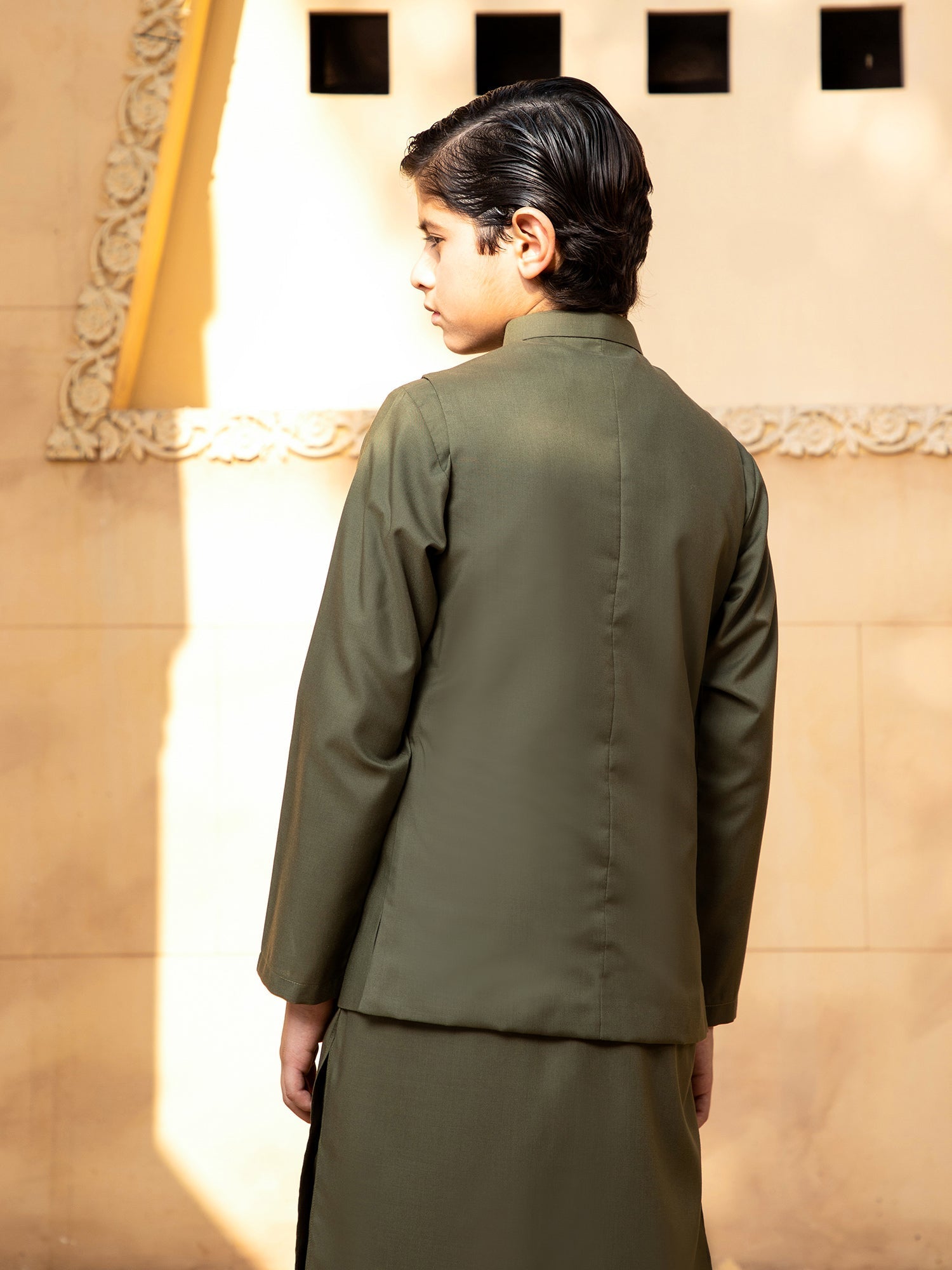 Shahjahan - Army Green Waistcoat - 1 Piece