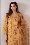 Cross Stitch - Canary Charm Silk Suit For Women - Yellow - 2 Piece