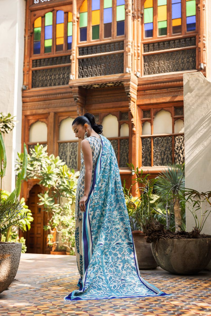 Shehrnaz - Neelofar - SHK-1426 - Off white - Korean Silk - 3 Piece