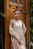 Shehrnaz - Feroza - SHK-1436 - Beige - Cotton Net - 3 Piece