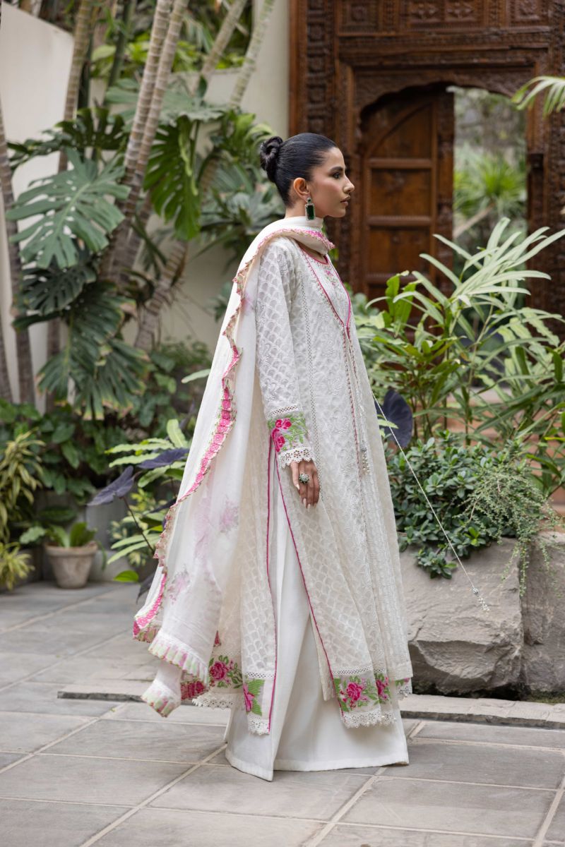 Shehrnaz - Sahiba - SHK-1437 - White - Chiffon - 3 Piece