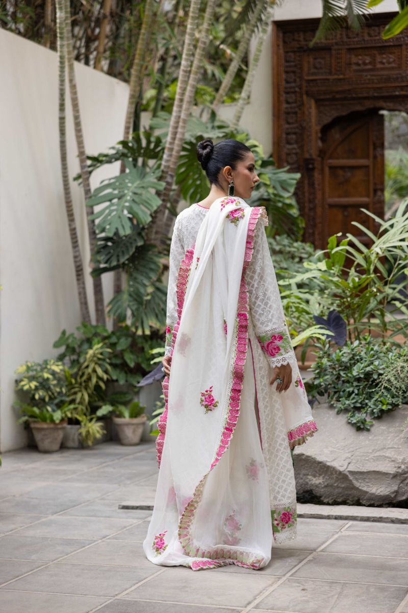 Shehrnaz - Sahiba - SHK-1437 - White - Chiffon - 3 Piece