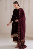 Cross Stitch - ROYAL PLUM - Chiffon - 3 Piece - Unstitched