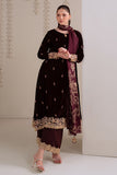 Cross Stitch - ROYAL PLUM - Chiffon - 3 Piece - Unstitched