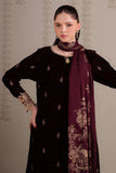 Cross Stitch - ROYAL PLUM - Chiffon - 3 Piece - Unstitched