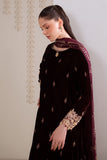 Cross Stitch - ROYAL PLUM - Chiffon - 3 Piece - Unstitched