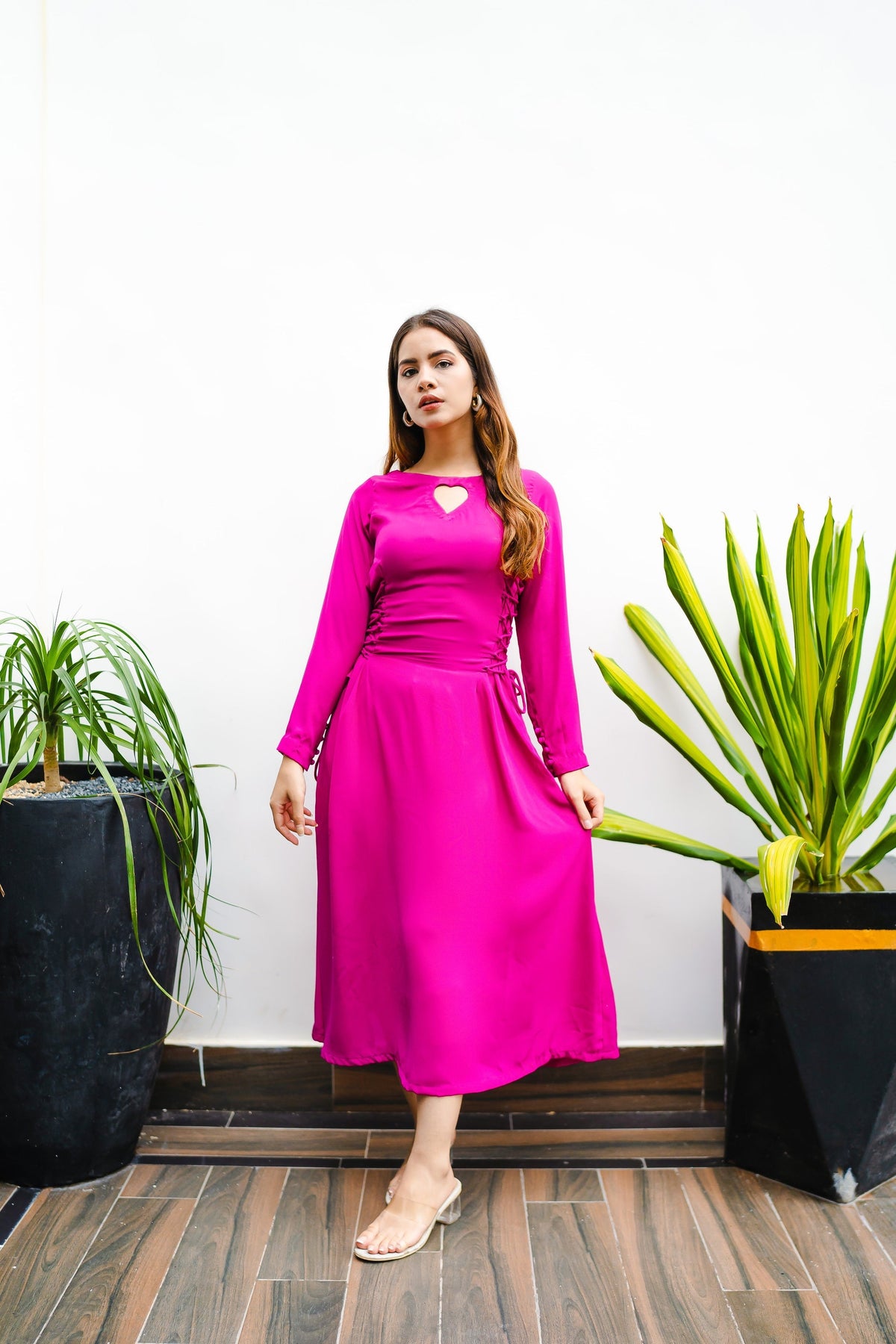 Syah - Pink Hearts - Georgette - 1 Piece