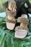 MILLI SHOES - Braided Crystal Embellished Sandals - Heels - rose gold - 1503