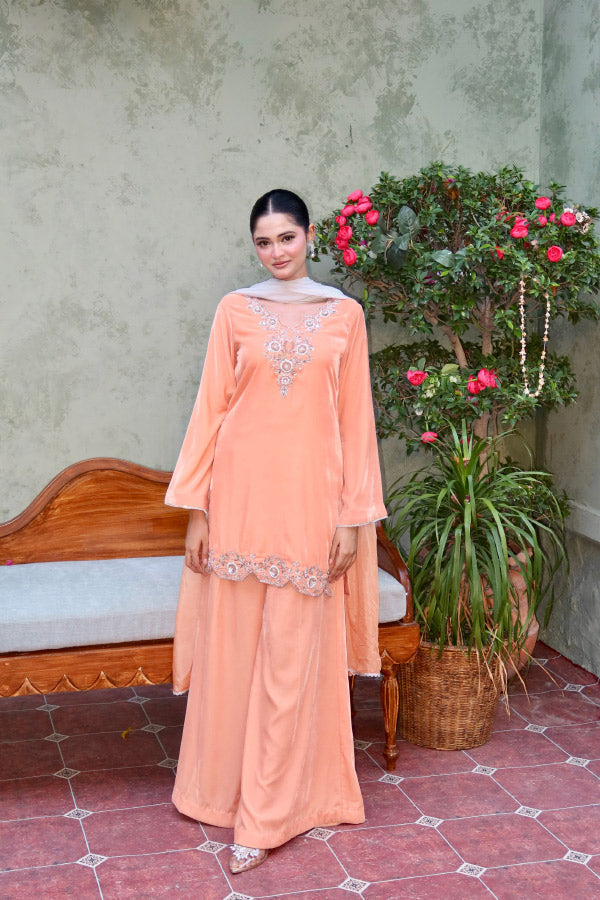 Leon Peach Allure 3 Piece Suit Orange