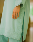 Ayla Studio - Dobby Lawn Sabz-Sitara Embroidered Suit For Women - Green - 2 Piece